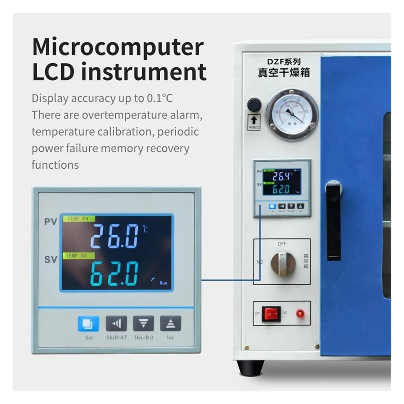 Horno De Secado Al Vacío Con Calefacción Eléctrica, 90L, Temperatura Constante, Pequeño Secador Industrial, Laboratorio Acero Inoxidable