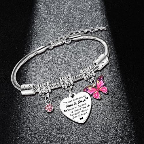 BESPMOSP Aunt Niece Bracelet Mother’s Day Gifts for Auntie Gifts from Niece Birthday Gifts for Auntie Bracelet Best Aunt Bracelets Aunty Present2