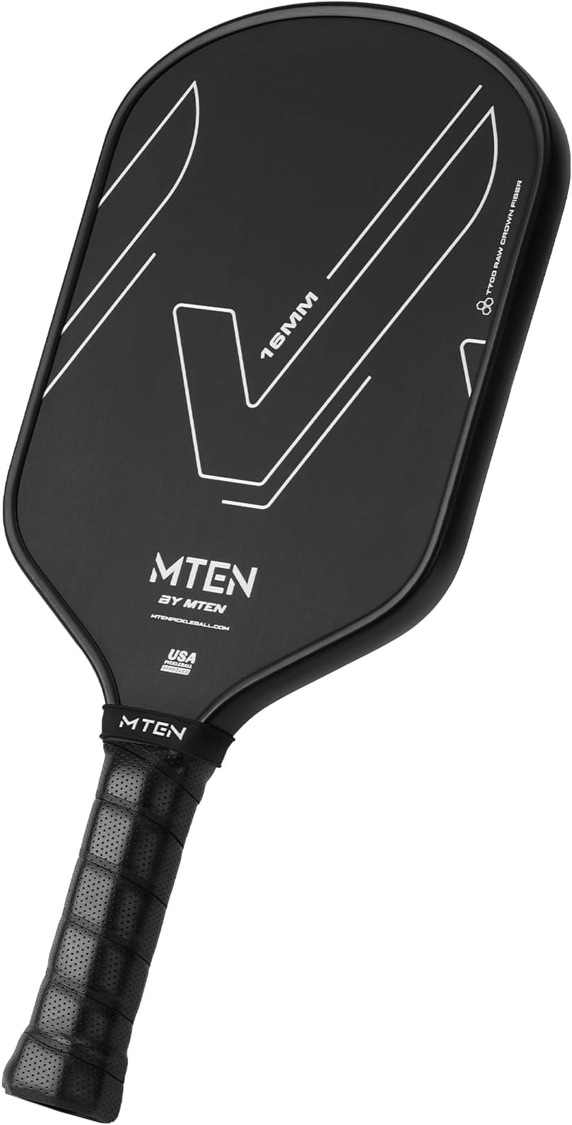 Pickleball Paddles, Raw Carbon Fiber Pickleball Paddle, USAPA Approved T700 Pickleball Rackets, 16MM Polypropylene Honeycomb Core Pickle Ball Set, Black Paddle Designed
