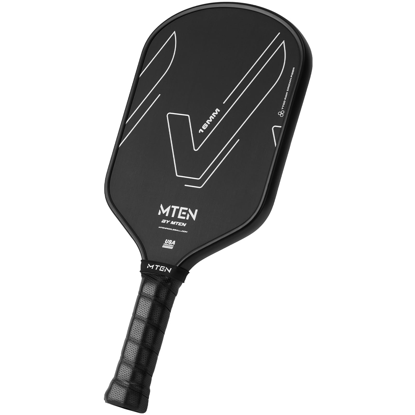 Pickleball Paddles, Raw Carbon Fiber Pickleball Paddle, USAPA Approved T700 Pickleball Rackets, 16MM Polypropylene Honeycomb Core Pickle Ball Set, Black Paddle Designed