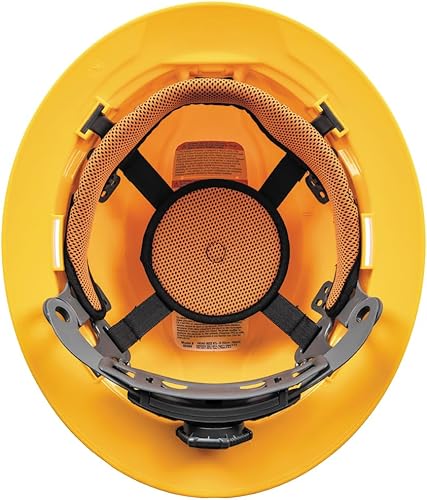 Miniatura 7 de Klein Tools 60489 Casco duro, estilo de ala completa sin ventilación, acolchado auto-absorbente y resistente al olor, probado hasta 20 kV, color