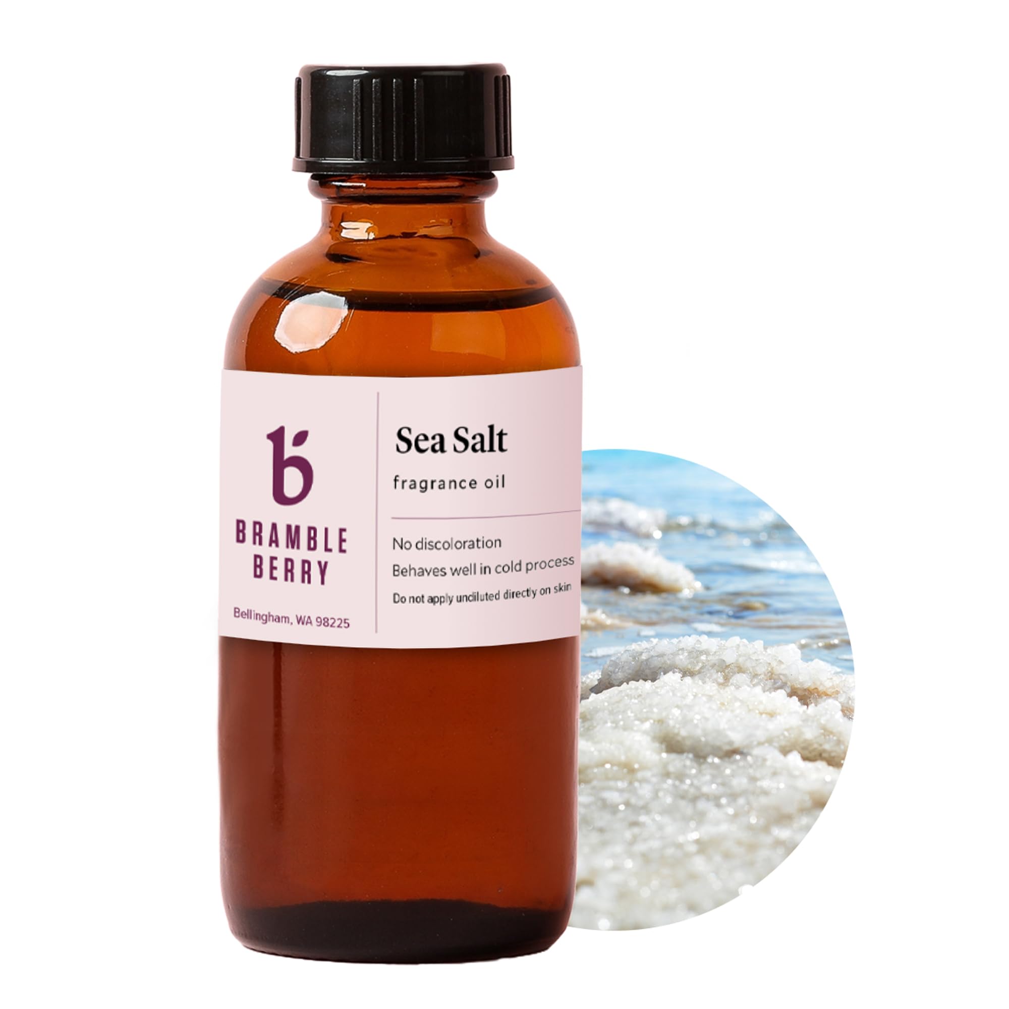 Bramble Berry Sea Salt Clean Aquatic &amp; Mineral Scent for Soap Making, Candles, Lotion, Bath Bombs &amp; Perfume | Skin Safe, Vegan, Paraben &amp; Phthalate Free, DIY Craft Essential