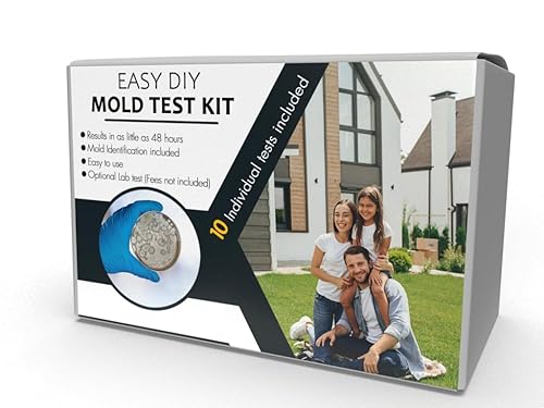 Kit de prueba de moho con 10 pruebas individuales - Kit de prueba de molde para el hogar - Incluye guía detallada de identificación de moho -