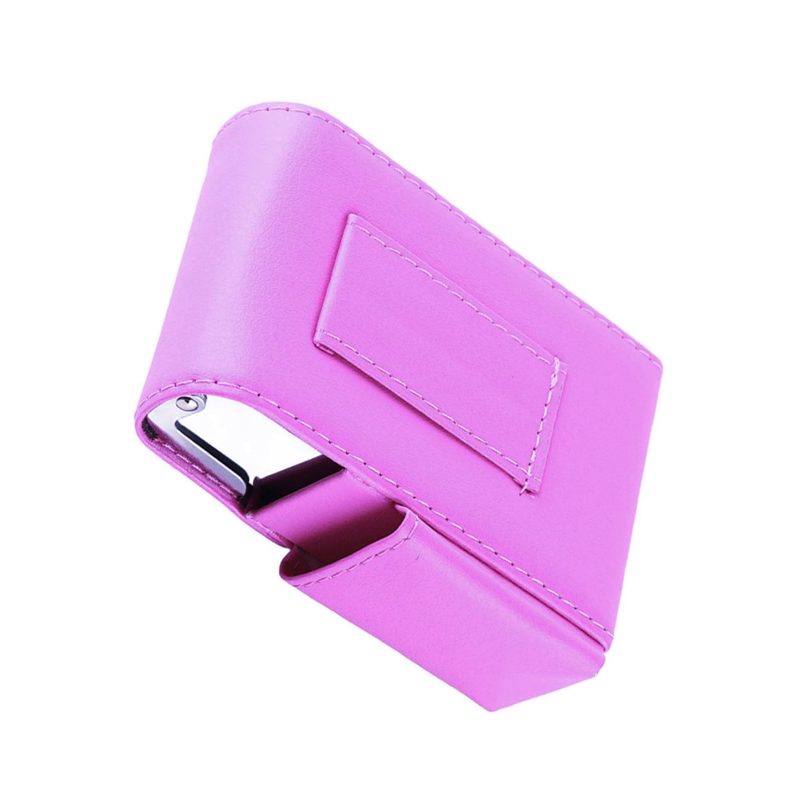 Portasigarette da Donna, Portasigarette in Pelle PU con Accendino Porta Carte di Nome Rosso Rosato