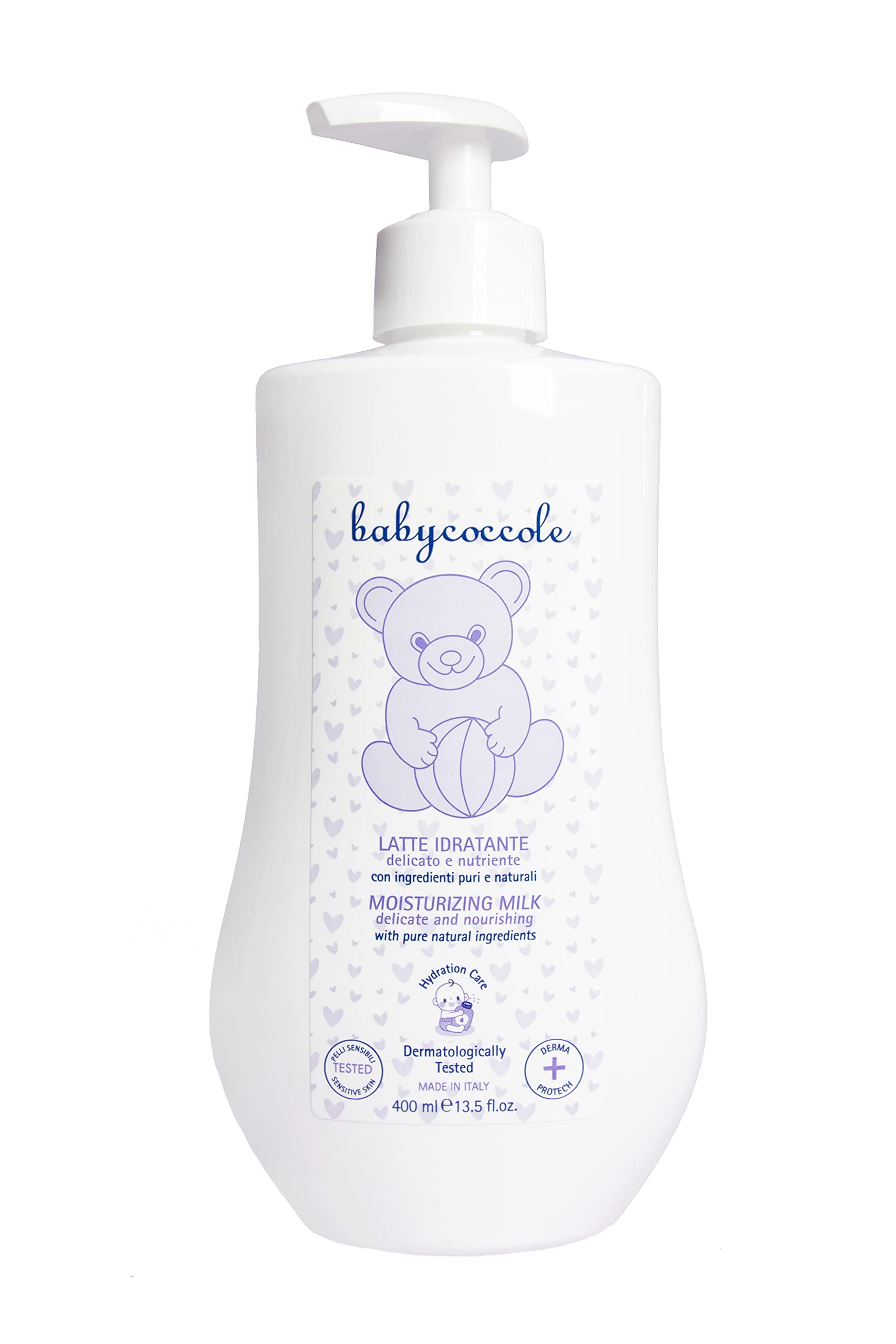Babycoccole LATTE IDRATANTE 400ml Fluido Idratante Corpo e Viso Neonati Bambini Ingredienti Naturali Origine Vegetale Dermatologicamente Testato Pelli Sensibili