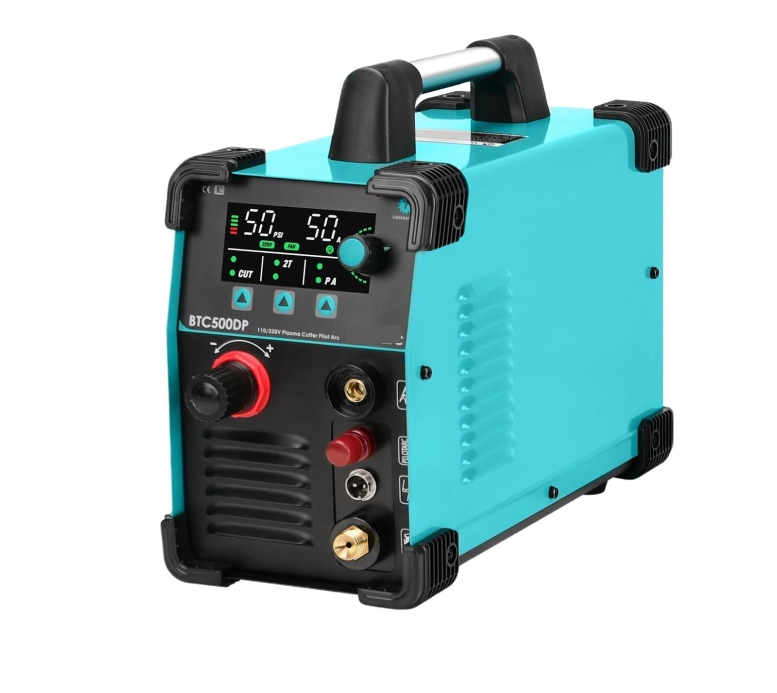 Ulsfvgaxrtk One Color Plasma Cutter, Plasma Cutter, Arc Btc500dp 7Th Gen 50Amps Screen Display Dual Voltage Digital Cutting Machine