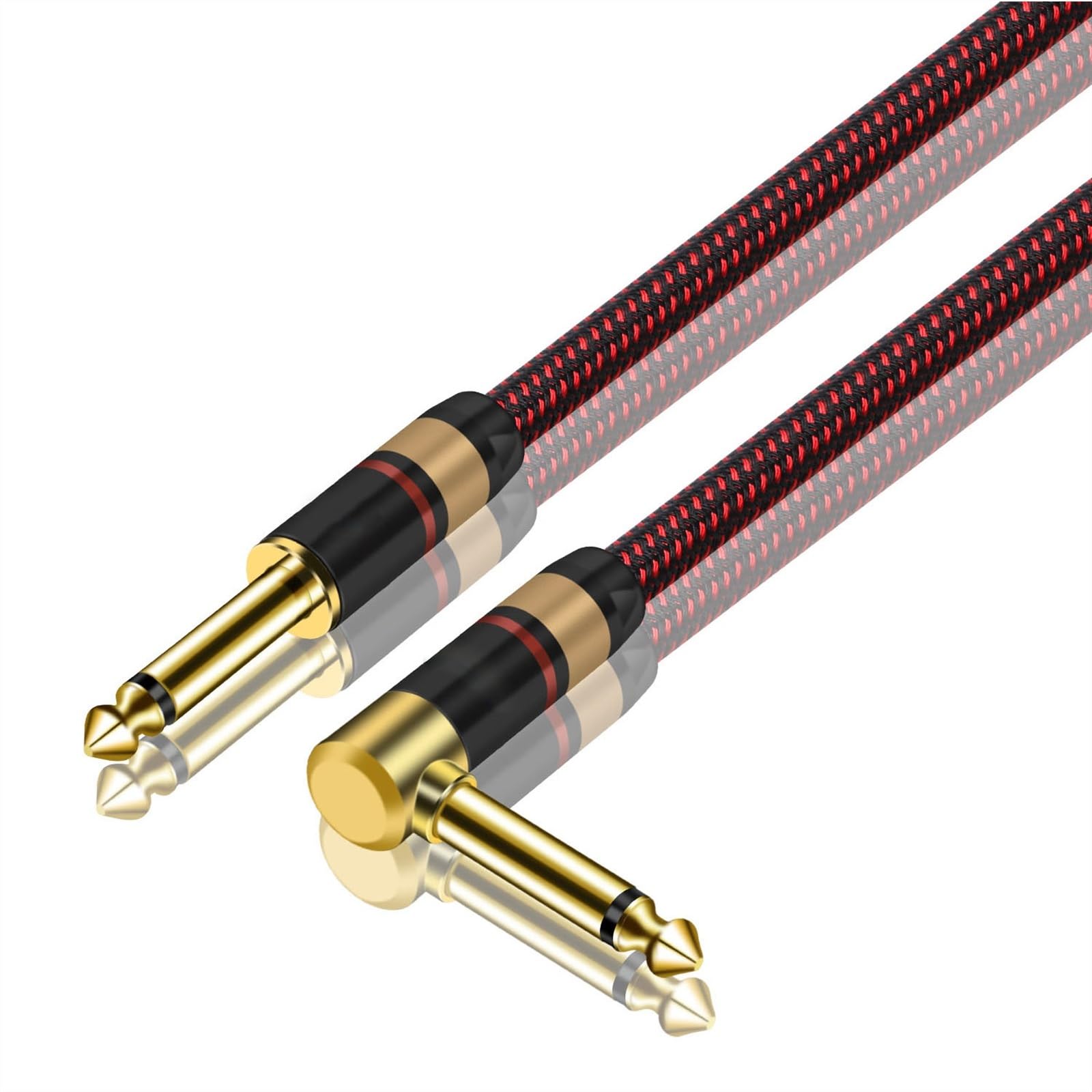 akcesoria do gitary 6.5mm Do 6.5mm Gitarowy Kabel Audio 6.35mm 1/4 Cal Męski Na Męski Kabel Krosowy Instrumentu Do Gitary (Color : B-1m)