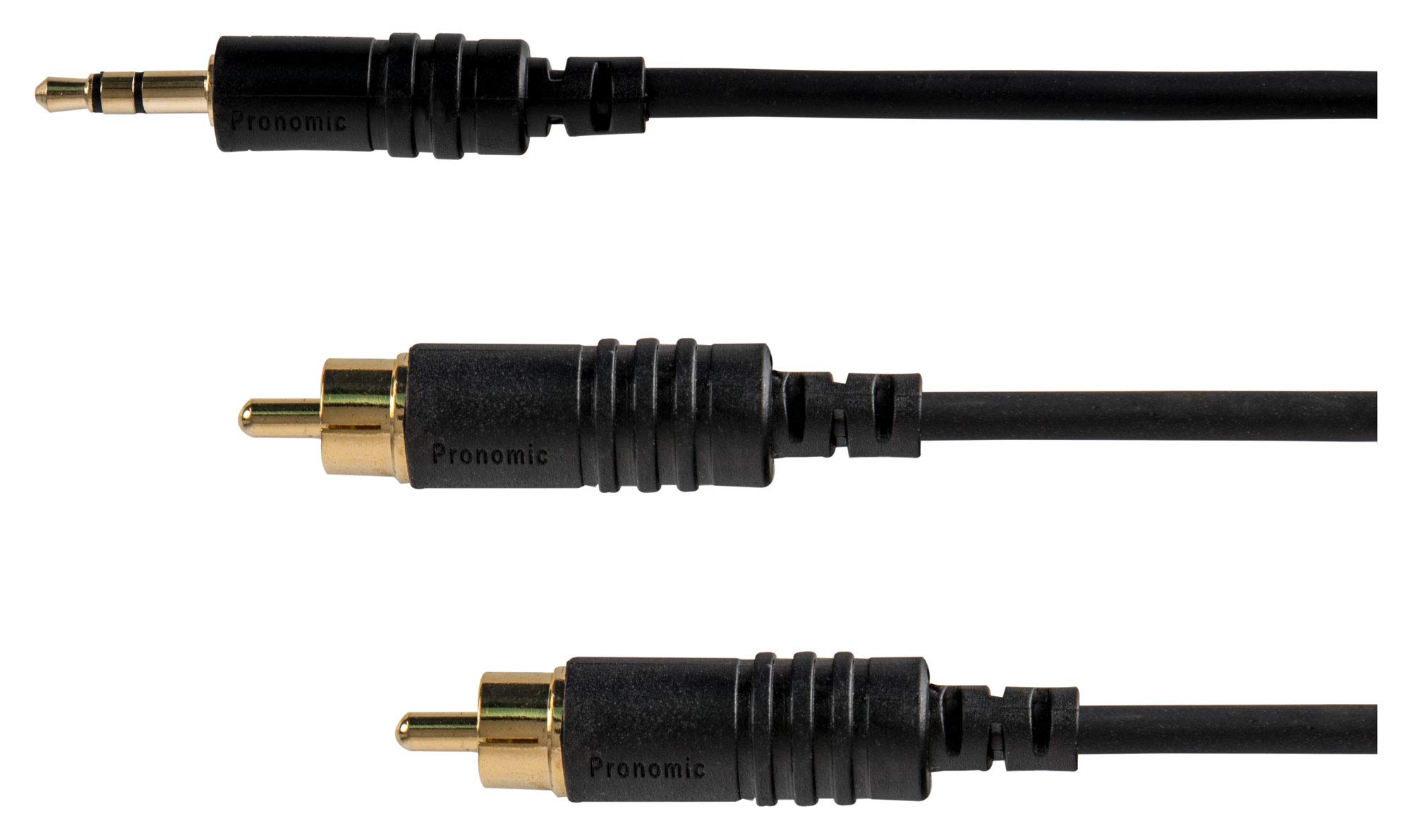 Pronomic Stage J3RC-3m Cable de Audio 3, Conectores: 3, Longitud: 3 m | Ideal como cable de conexión entre dispositivos móviles y mezcladora, 5 mm stereo jack ? RCA/Cinch, Cobre libre de oxígeno