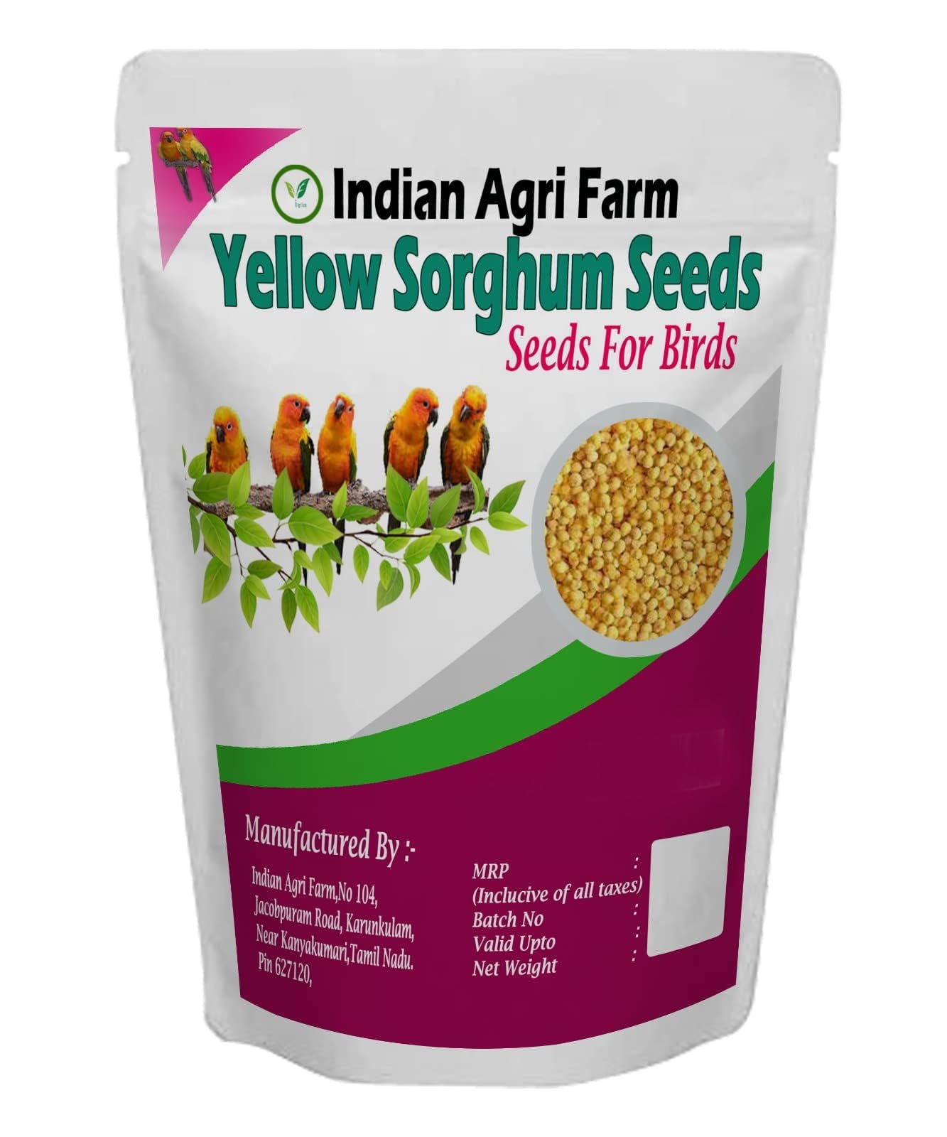 Iagrifarm Yellow Sorghum Seed/Yellow Millet for Growth Seeds Birds Food for 450 g - Cocktails,Love Birds,Silver Finches,Munia,Parkeets,Parrot,Budgie,Dove,All Birds Food (B0CRRTVT5J) Amazon Price History, Amazon Price Tracker