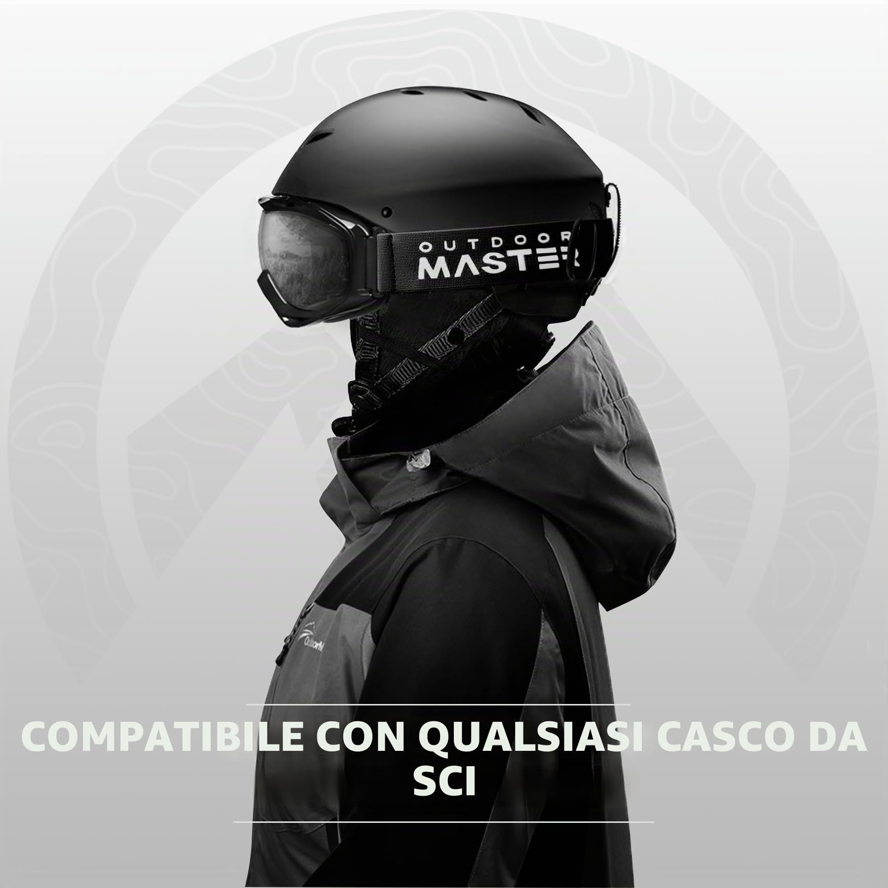 OutdoorMaster Maschera da Sci OTG Premium Unisex, Antiappannamento Maschera Snowboard, Protezione UV al 100% Occhiali da Sci, Maschere Sci per Uomo, Donna, Ragazzi e Ragazze