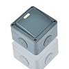 NineLeaf 1PK IP66 Waterproof Outdoor Switch, SPDTSingle Pole Double Throw, 2 Way Single Light Switch for Outdoor Garden, Weatherproof 1Gang 10A Grey