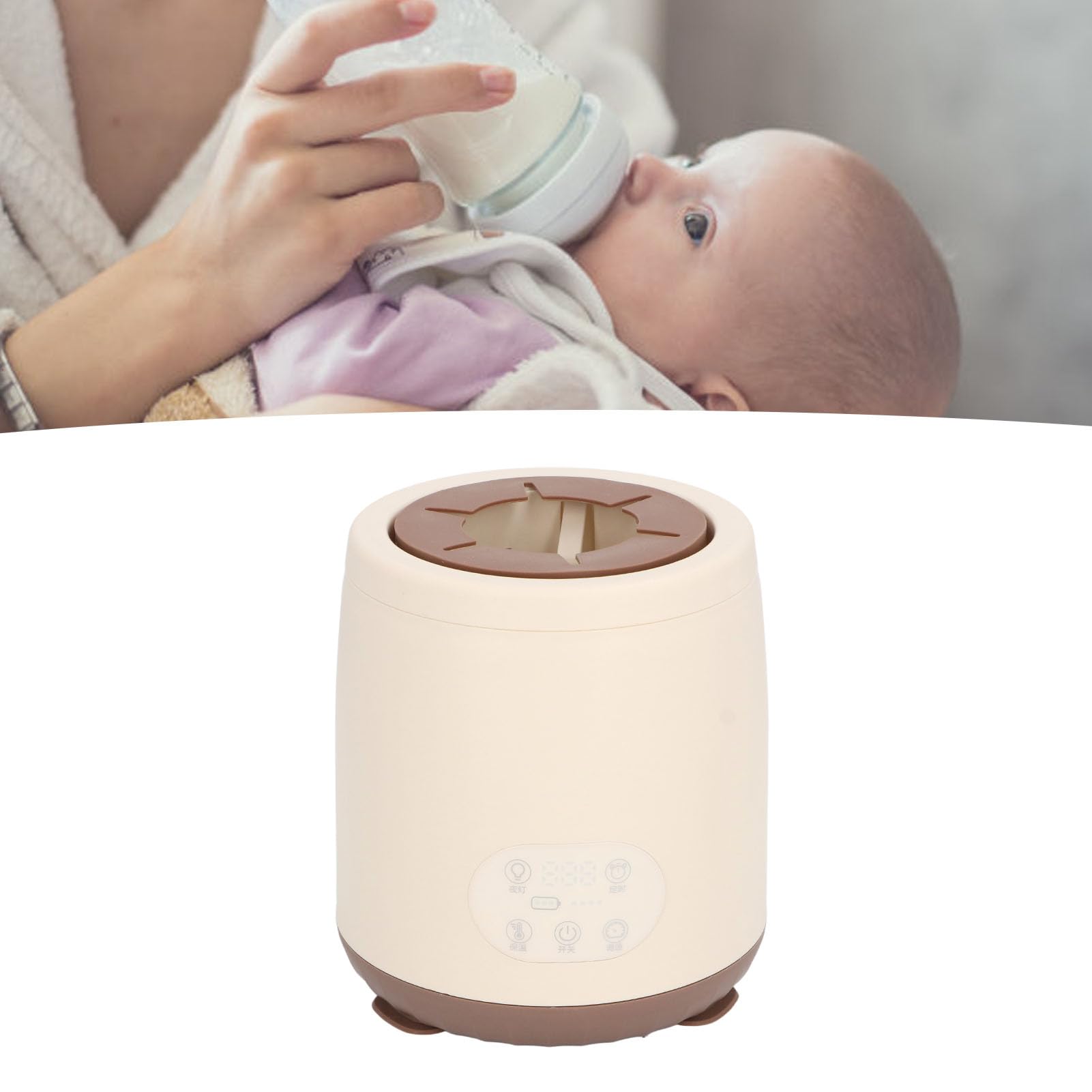 Agitateur et Mélangeur Automatique de Biberon de Lait pour bébé avec 5 Niveaux de Synchronisation pour un Mélange sans Effort pour les Nourrissons 6 X 5,3 Pouces (Kaki)
