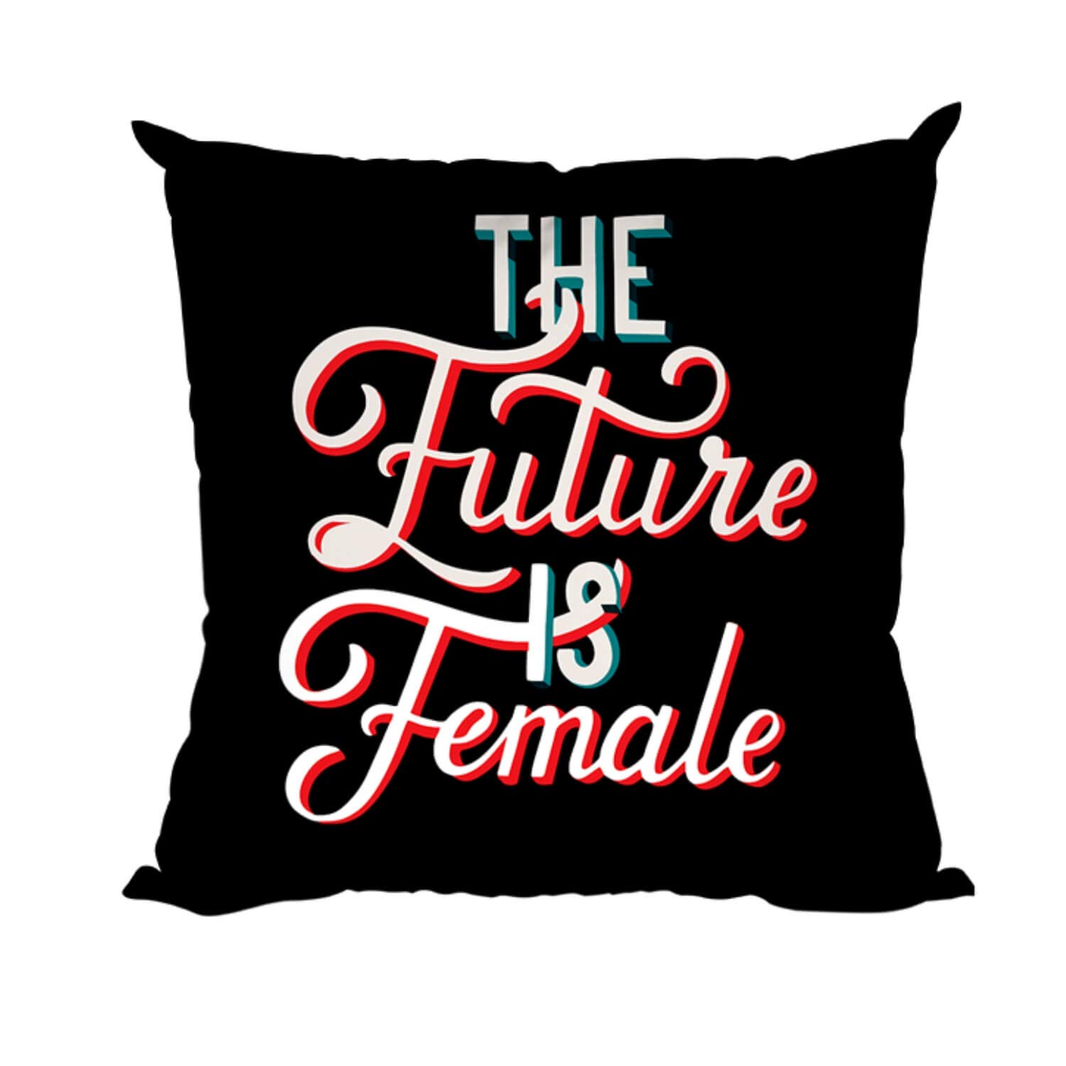 Yaya Cafe Womens Day Gifts The Futureis Female Cotton Cushion Cover, 16x16 inches