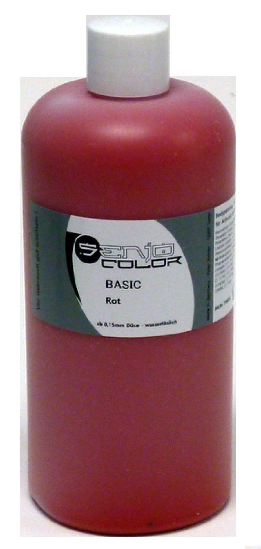 Senjo Color Basic Bodypainting Farben I Kosmetische Körperfarbe wasserlöslich | Liquid für Airbrush und Pinsel I 500ml Rot