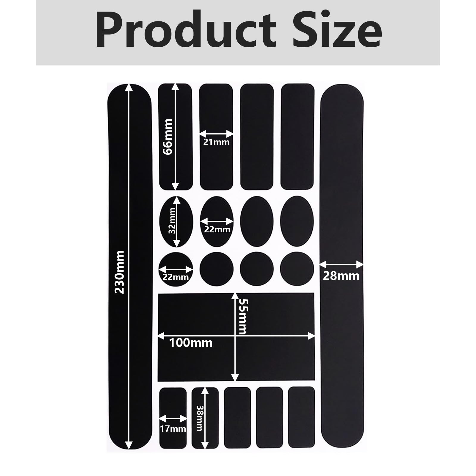 Set di 5 pellicole protettive per telaio per bicicletta, in PVC, impermeabili e durevoli, universali, adatte per MTB, bici da corsa e accessori per bici elettriche