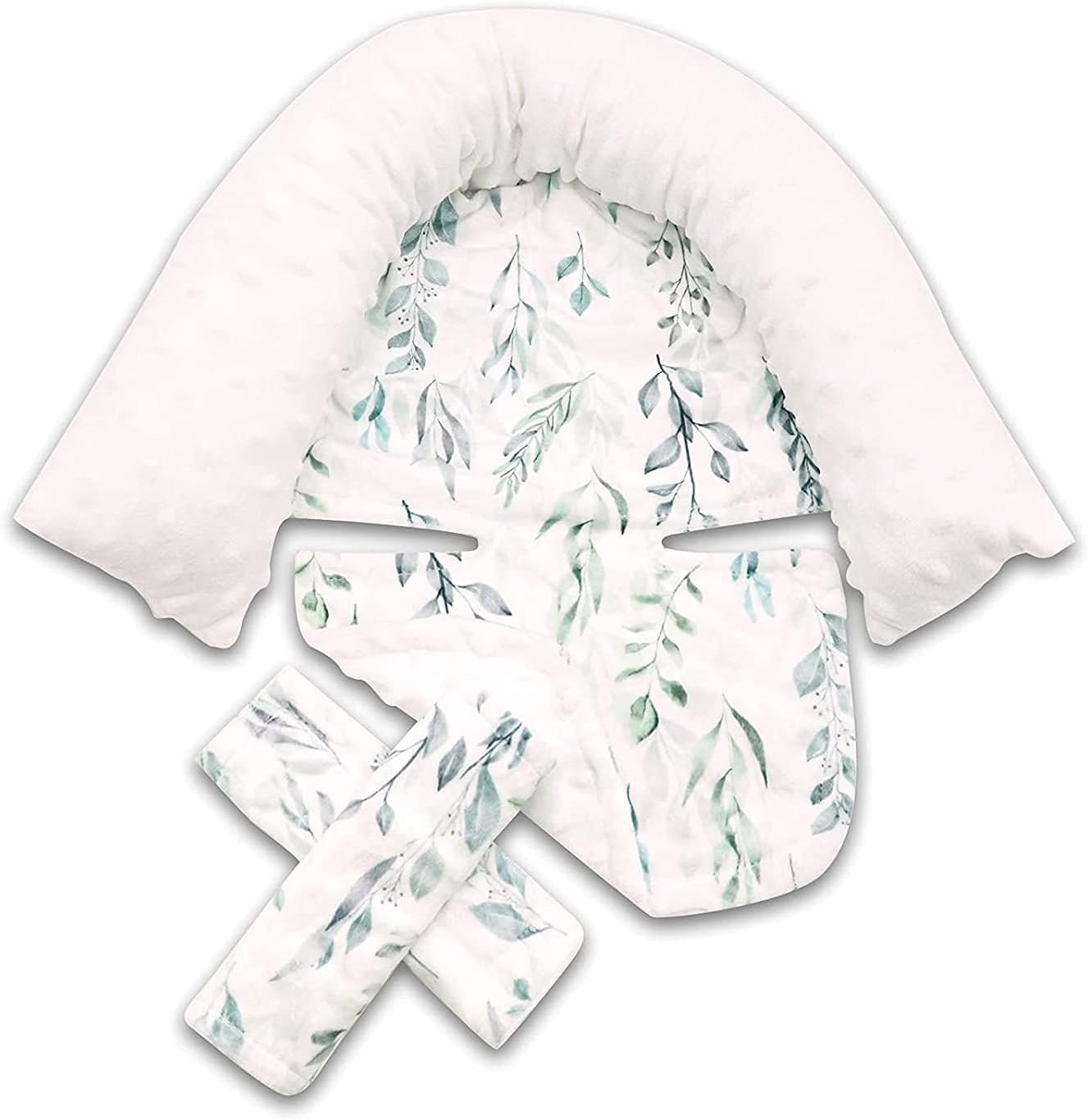 DILIMI Head Support for Car Seat, Head Support and Strap Covers, Carseat Head and Neck Protection (Leaf)