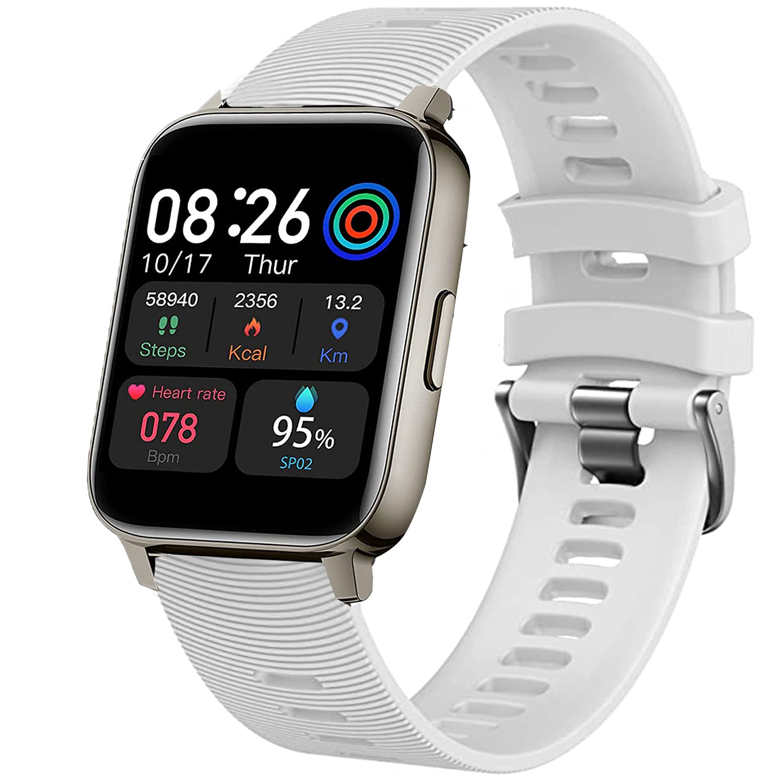 Compatible For Motast 1.69" Smartwatch Band, Onetuo Sport Silicone Replacement Straps Compatible For MuGo P36A / AGPTEK 1.69" / Togala - View #4