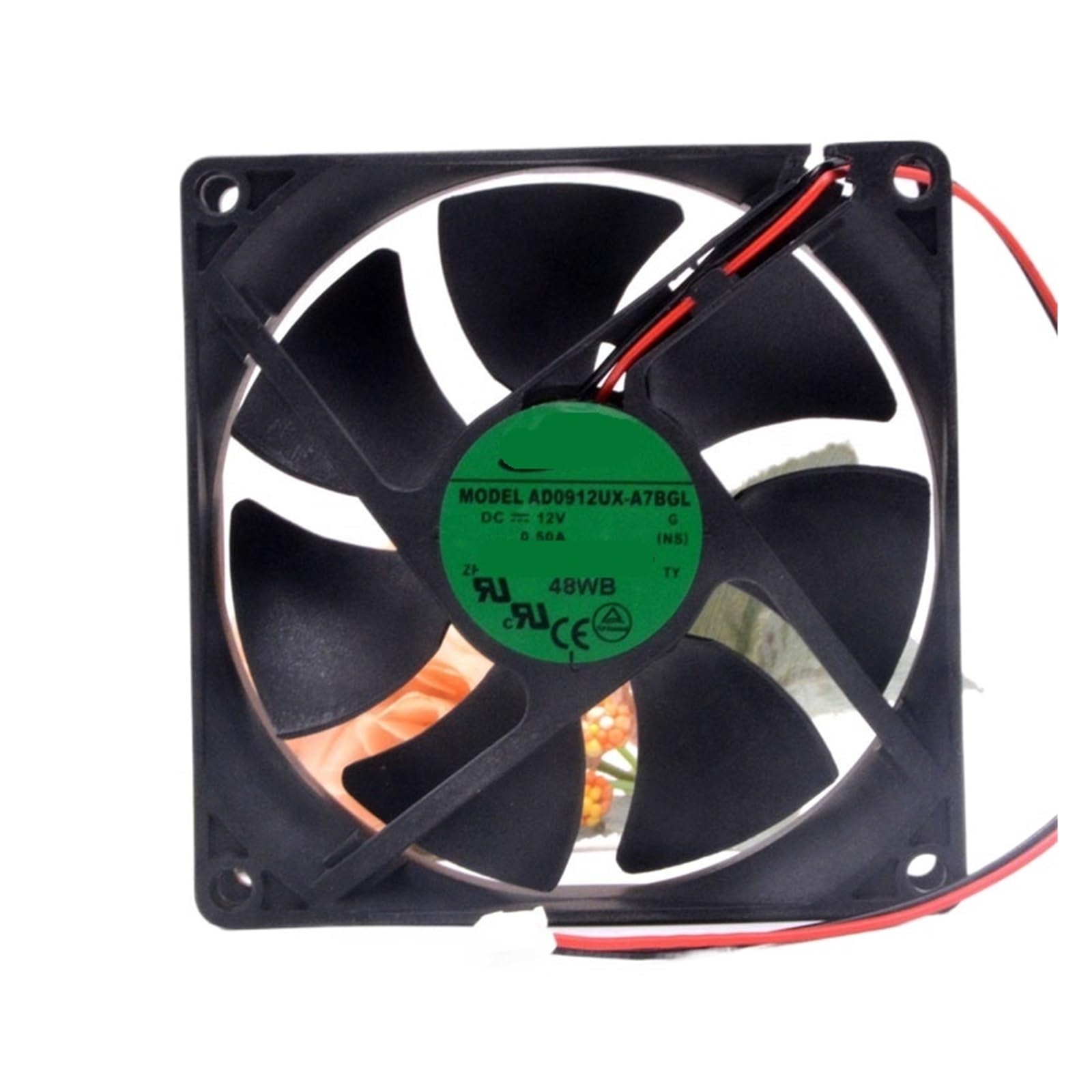 TYHUJKKL AD0912UX-A7BGL 9225 12V 0.50A CPU Chassis cooling Fan 9CM 2-wire 2-Pin