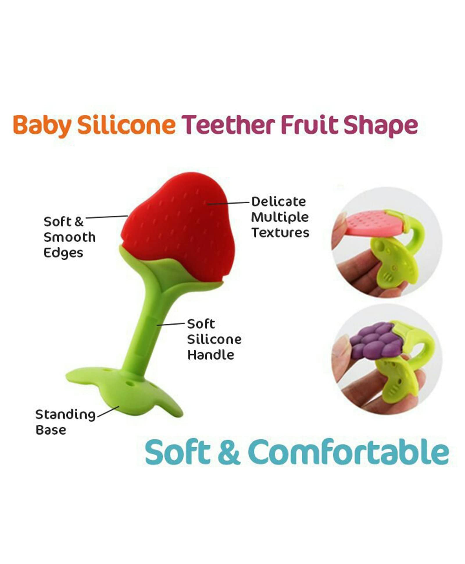 Mom's Pride Newborn 3 In 1 Baby Carrier Ergonomic Adjustable Sling Kangaroo Design Baby Carry Bag Backpack Sling Back Position|Front Position Carrier- (Red Carrier Bag, Multicolor Teether) - Image 9 thumbnail