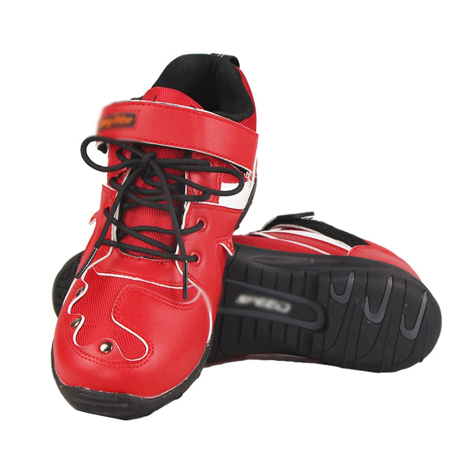 Thaoxl Botas de Motocicleta, Material Impermeable, protección de Tobillo, para Carreras al Aire Libre, Zapatos de Montar de Tobillo Cortos para Montar Casuales