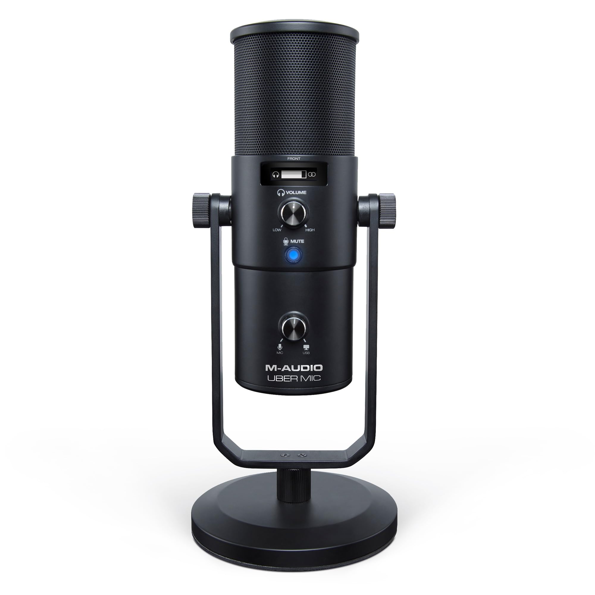 M-Audio Uber Mic - micrófono de Condensador USB, para Gaming y Streaming en PC, Podcast, grabaciones, con 4 Patrones Polares, Mute y Salida de Auriculares