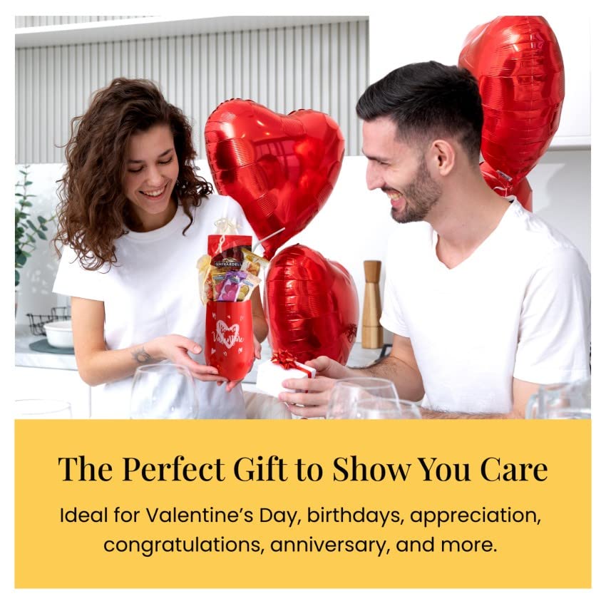 Miniatura 5 de Cesta de regalo de chocolate para el día de San Valentín con taza de acero de 16 onzas y pajita