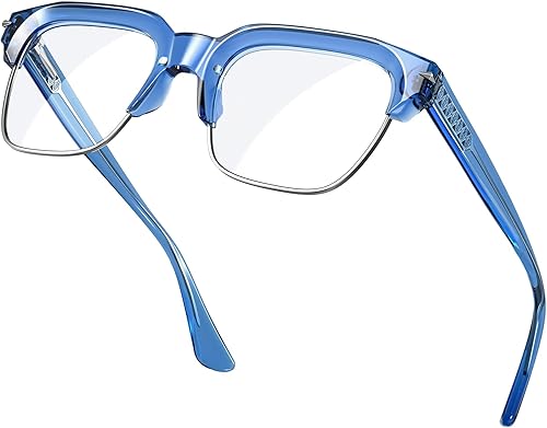 VISOONE Lentes ligeros TR90 con bloqueo de luz azul Marco Protector de visión para hombres y mujeres ELBERT