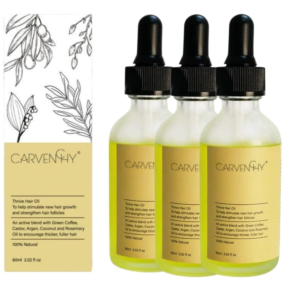 Teluni Carvenchy 60ml Natürliches Haaröl mit Rosmarin - Haarwachstum, Dichteres Haar & Mehr Volumen für Frauen und Männer