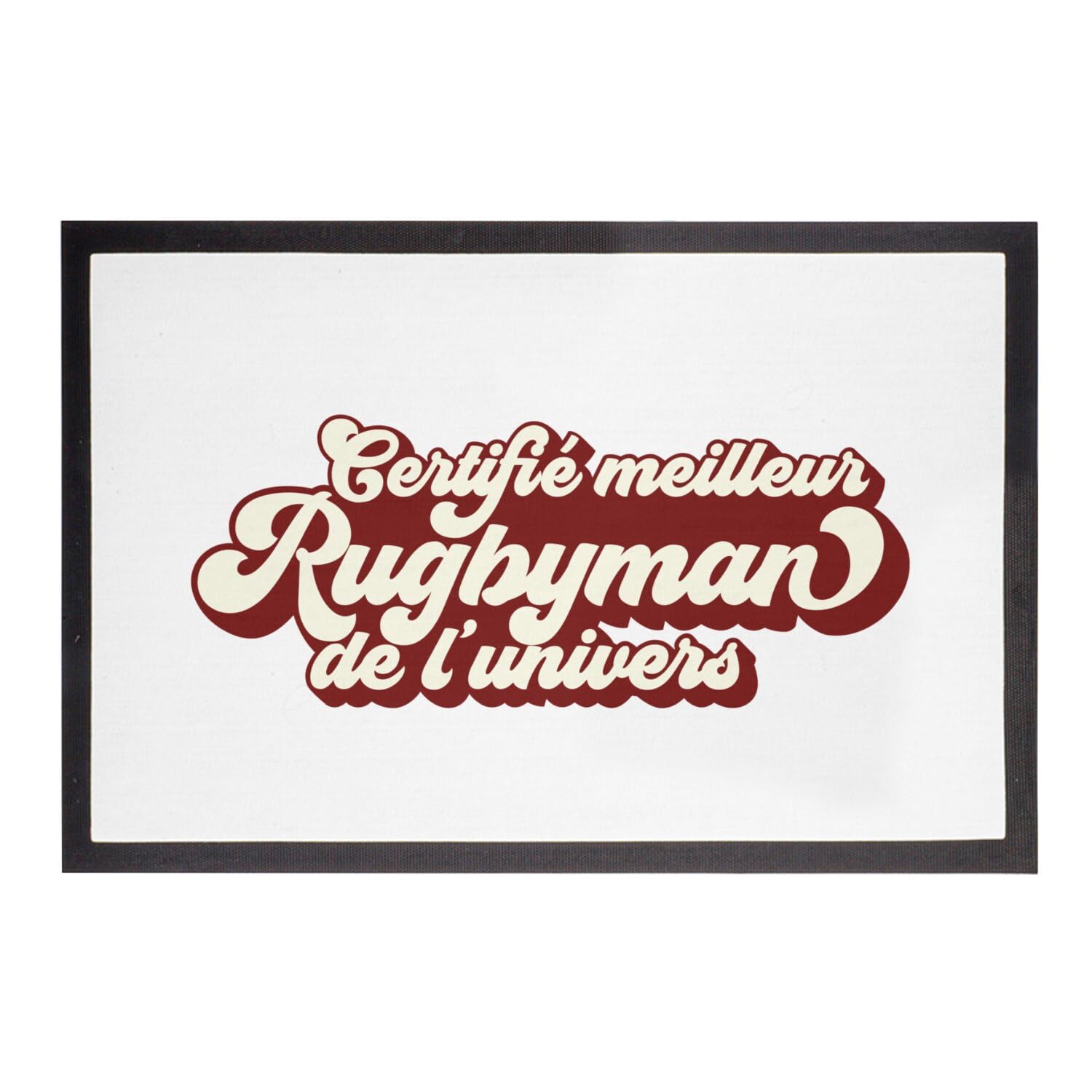 Paillasson rugby sport blanc tapis pour entrée de maison de athlète