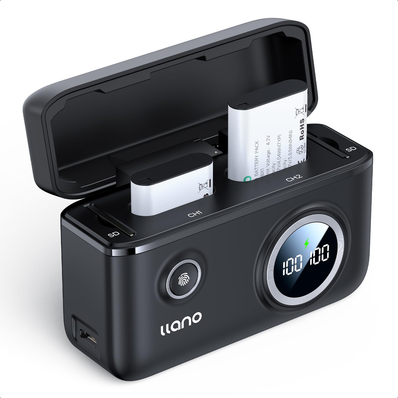Amazon.co.jp: llano ZV-1バッテリー2個パック 18W 高速デュアルNP-BX1