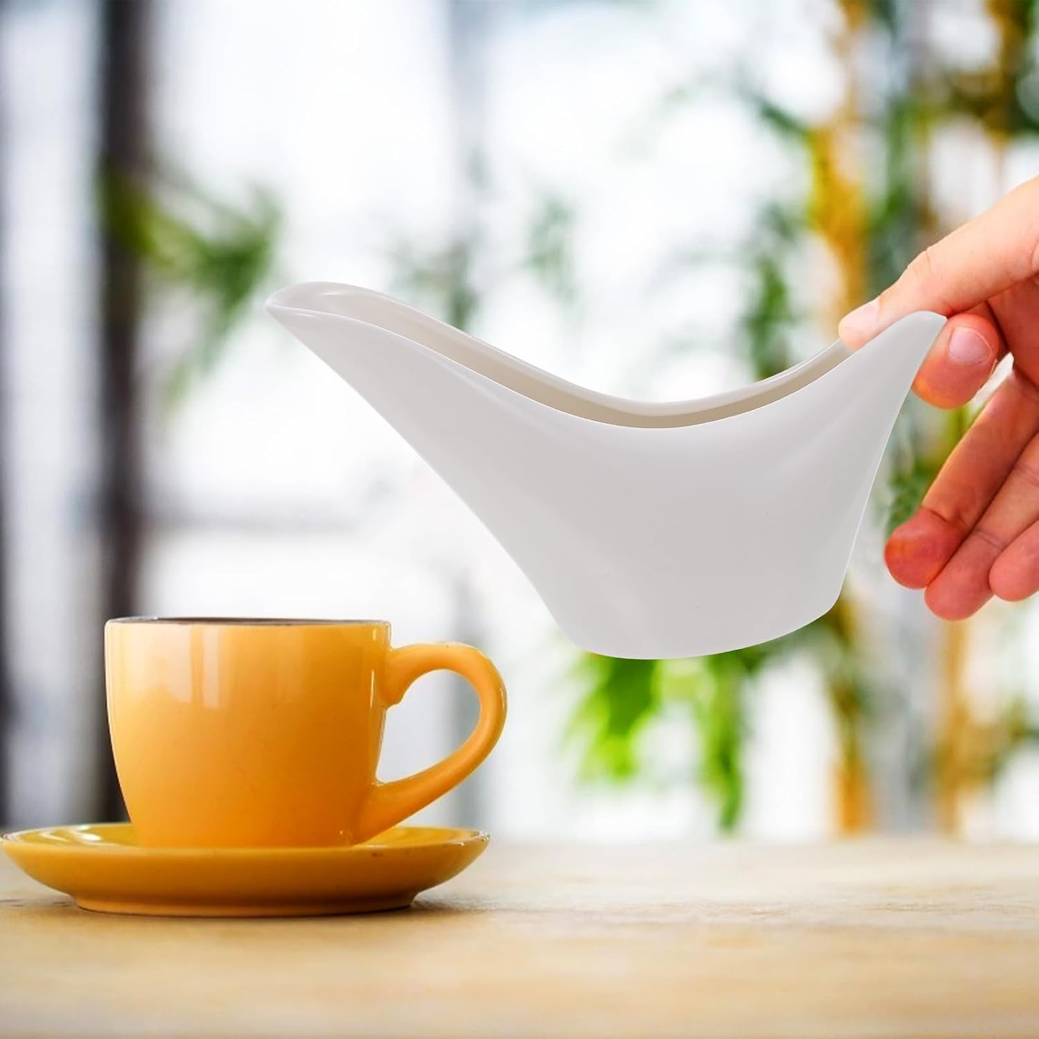 Ceramic Gravy Boat and Milk Jug White Porcelain Sauce Dish 5oz Heat-resistant Milk Storage Container for Kitchen Dining Serving