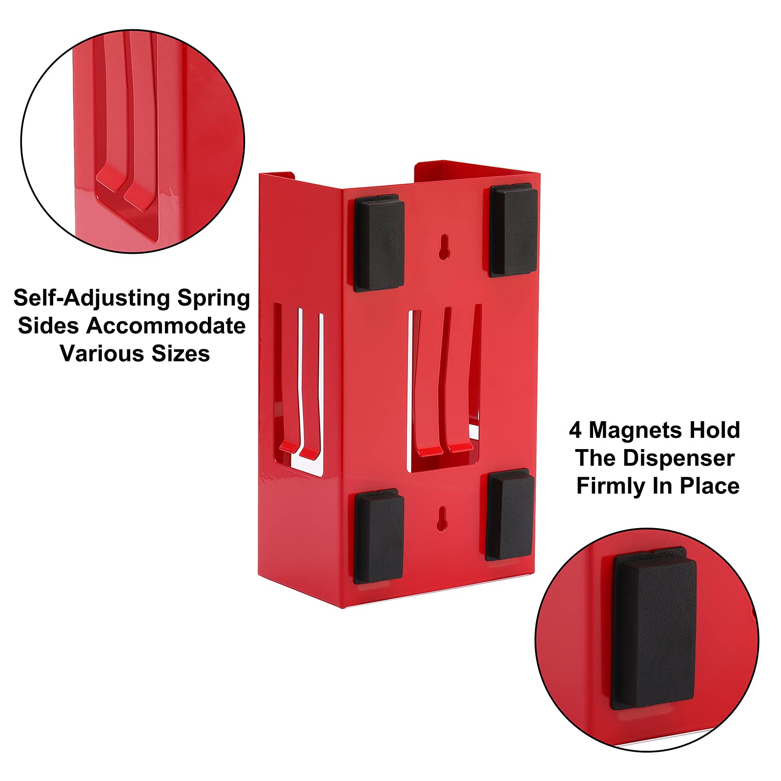 Magnetic Glove Tissue Dispenser Holder - Holds Boxes Of Gloves, Towels