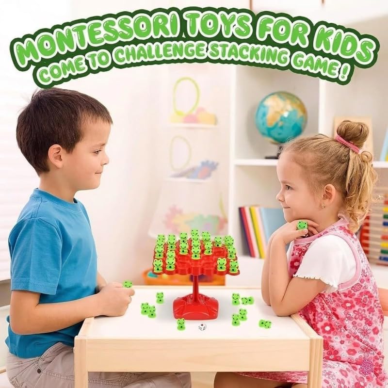 POTLID Frog Balance Math Game for Kids | Educational Counting & Number Learning Toy | Preschool STEM Board Game with Weights | Fun Gift Toy for Boys & Girls (Frog Balance Tree) 3