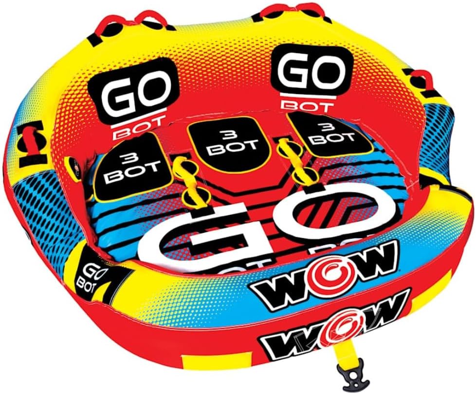 Go Bot Towable Tube - Front & Back Tow Points - for Boating - Kids & Adults