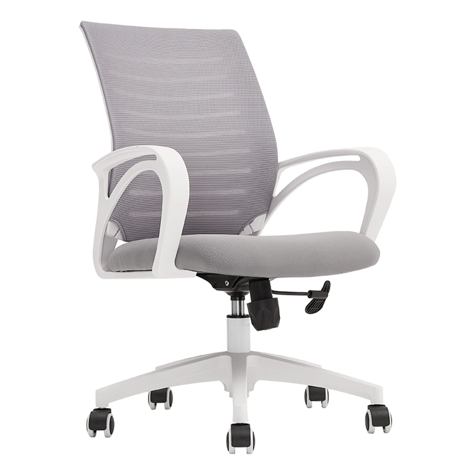 Chaise de bureau à dossier moyen en maille pour soulager le dos devant l'écran