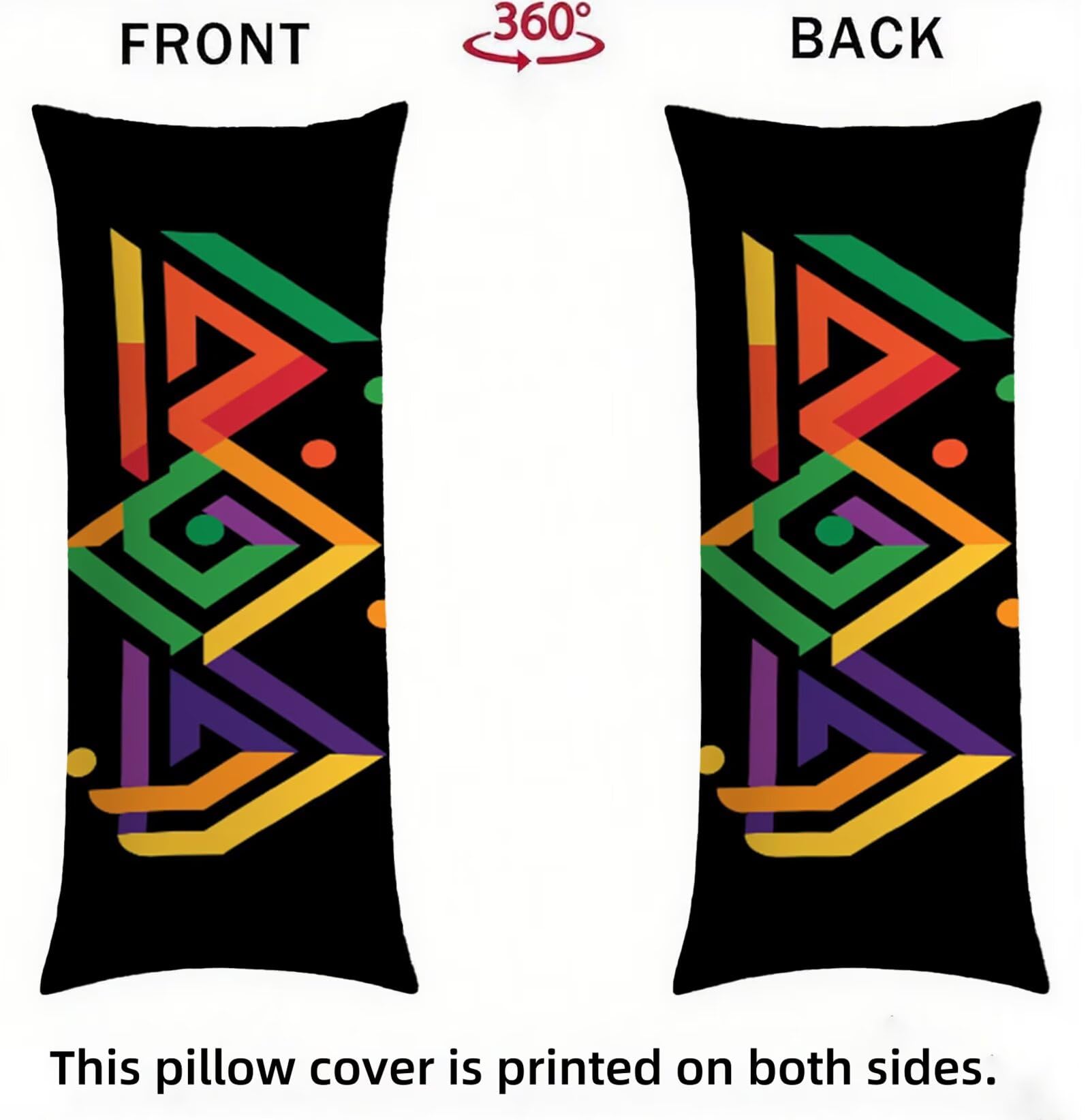 Seitenschläferkissen Bezug 60 x 180 cm Farbe Seitenschläferkissen mit Unsichtbarem Reißverschluss, Samt Atmungsaktiv und Weich Schwangerschaftskissen Body Pillow Modern, für Deko Wohnzimmer R-9301