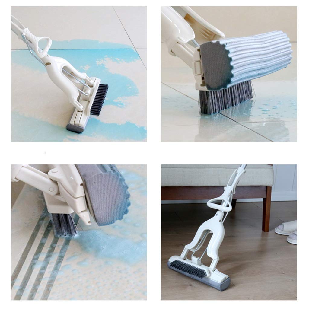 Fregona con Varilla telescópica, fregona de algodón Plegable, Suministros de Limpieza, Esponja, Arrastre de Agua, succión de Agua, Remolque de Agua, Necesidades diarias