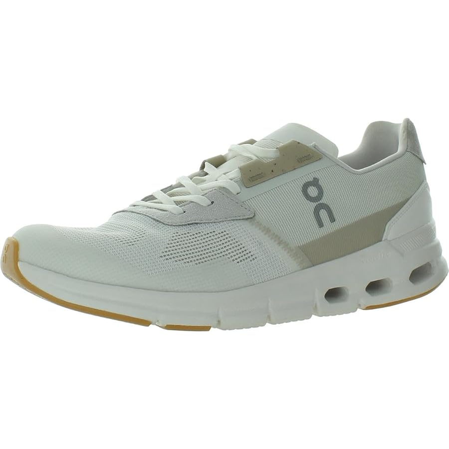 @L Amazon.com | On Women's Cloudrift Sneakers, White/Sand, 7