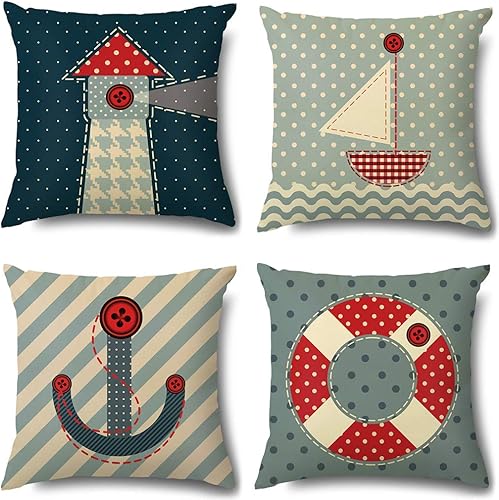 Home Love - Juego de 4 fundas de almohada cuadradas para sofá, fundas decorativas de 18 x 18 pulgadas