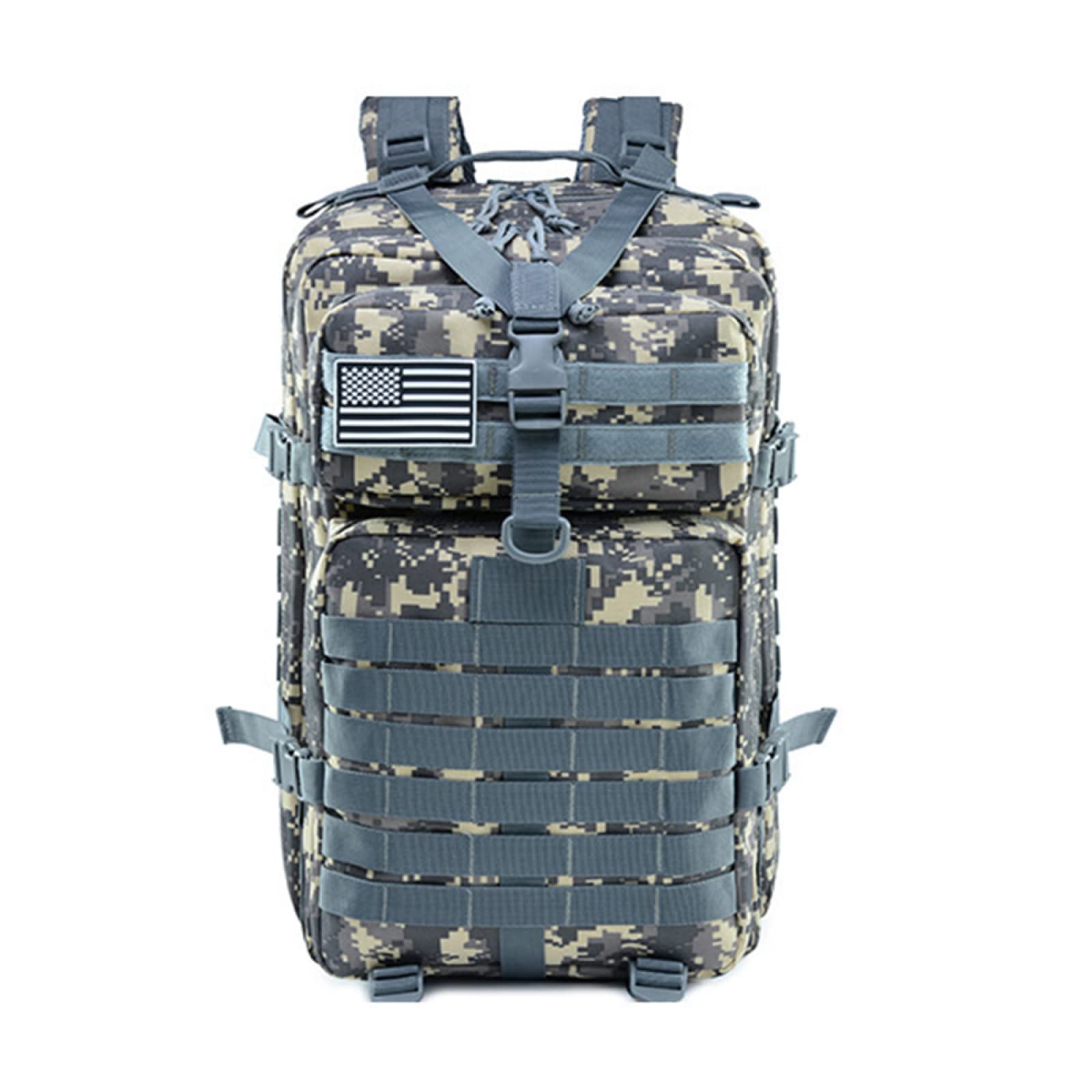 REEBOW GEAR 45L Tactical Backpack ​Military Assault Pack Rucksack Molle Large Rucksacks for Hiking Camping Travelling,ACU