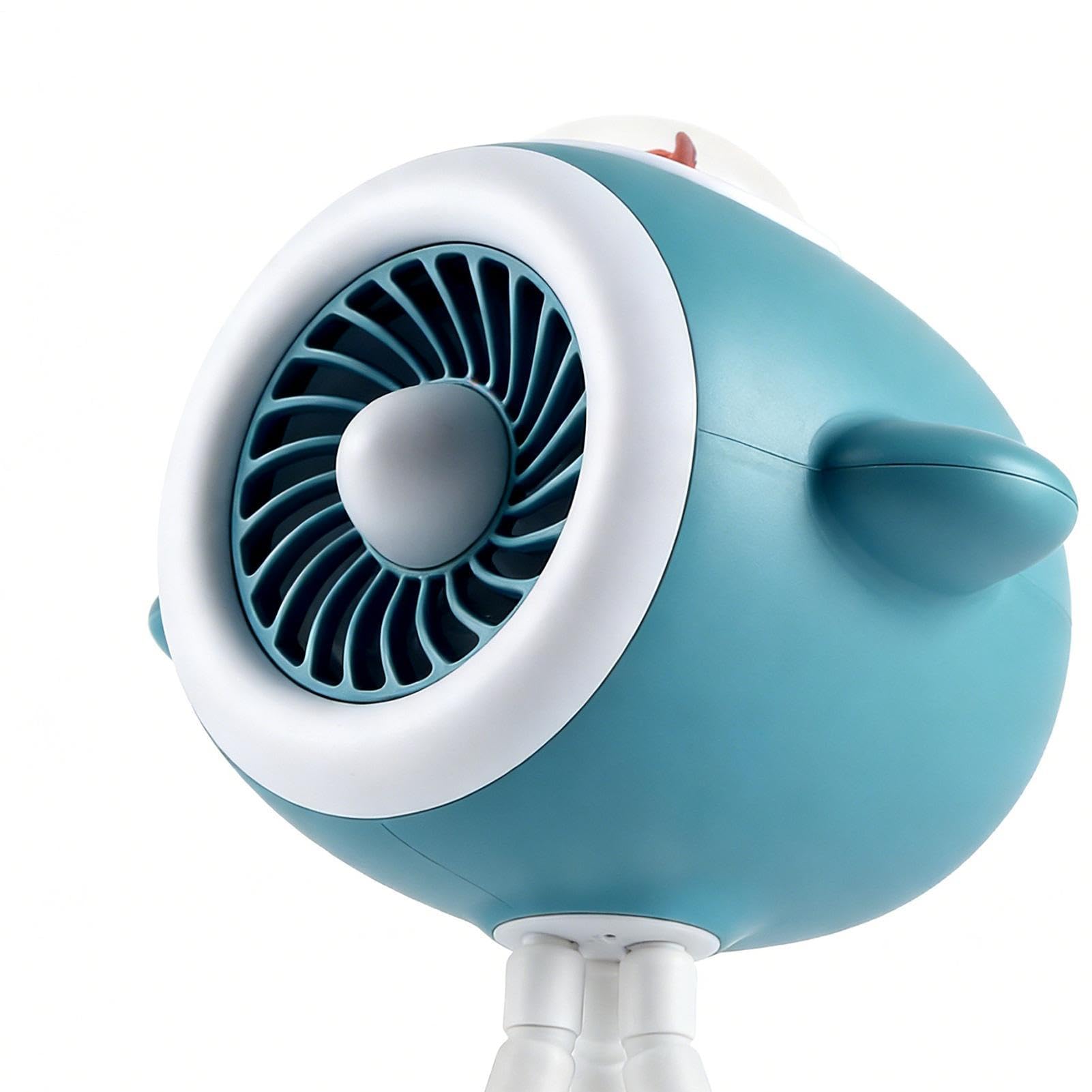 Ventilatore per passeggino per bambini 3 velocità del luce LED | Ventilatore da scrivania portatile per bambini, adolescenti, adulti, asilo nido, passeggiate quotidiane, campeggio, casa