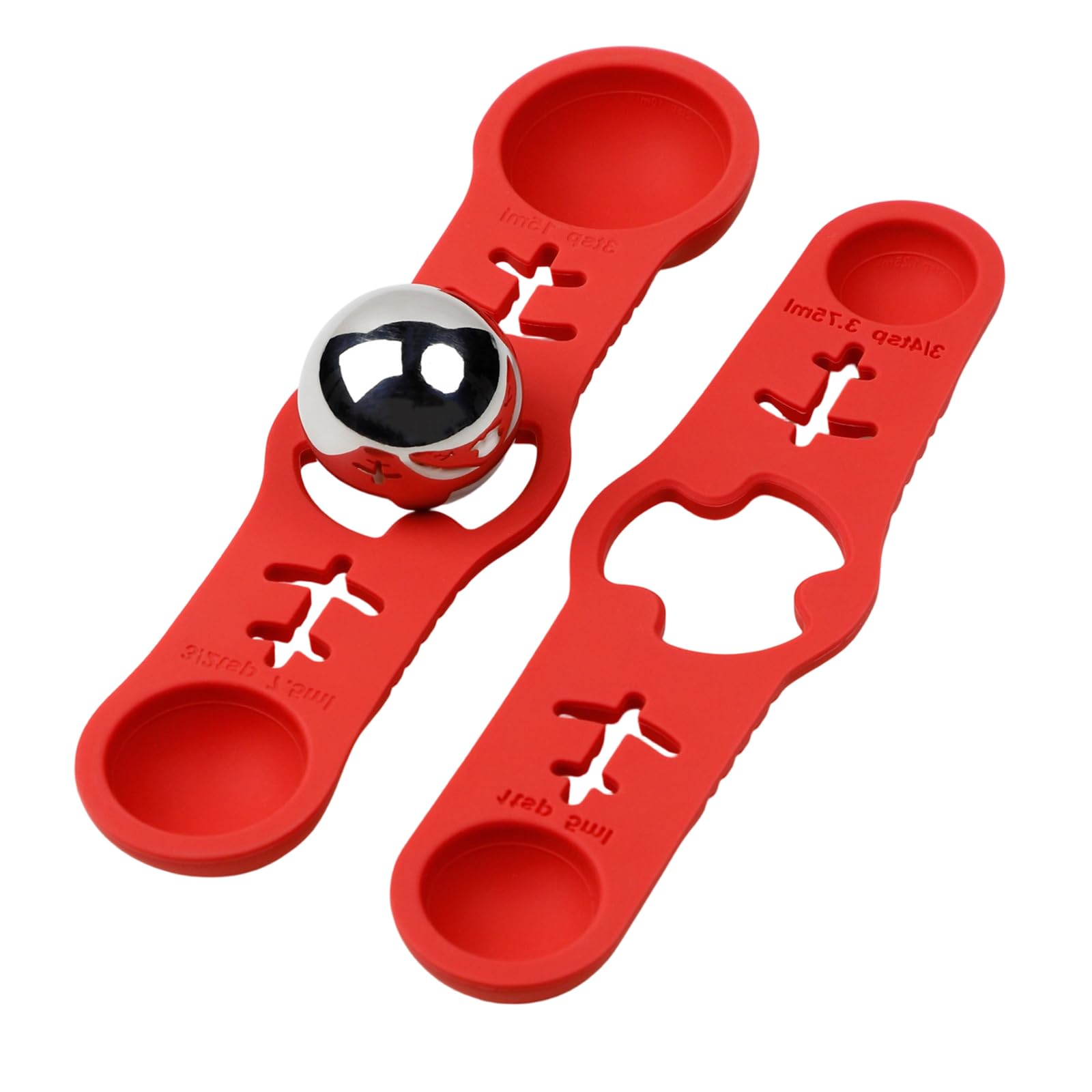 Xinsheinelry Red Multi Purpose Coffee Cooling Spheres And Measuring Spoons With Storage For Kitchen Use Space Saving Coffee Gadget