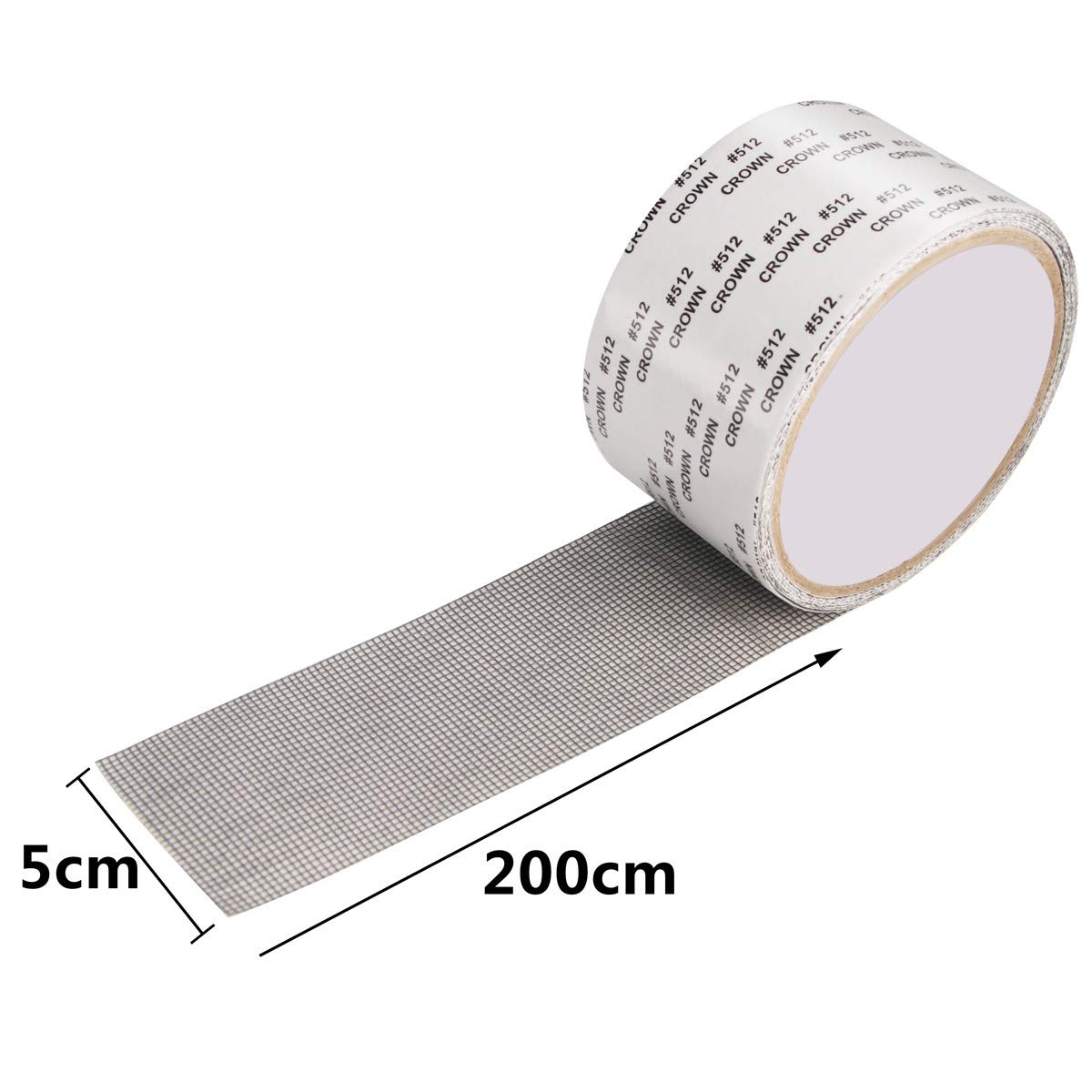 Annhao 2 PCS Nastro per Riparare Zanzariere Nastro Adesivo in Fibra di Vetro per Finestre Insetto, 5cm x 200cm (Grigio)