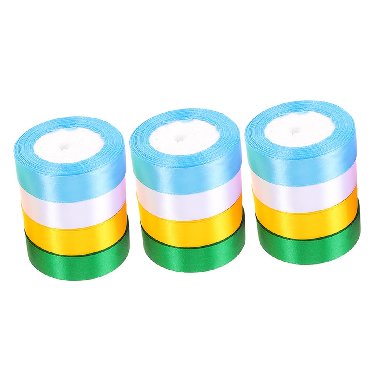 12rollos Cinta para Envolver Regalos Cinta de Obsequio de Poliéster Decorativa de Colores Multiusos de Embalaje para Bricolaje y Creativa para Decoración de Color Aleatorio