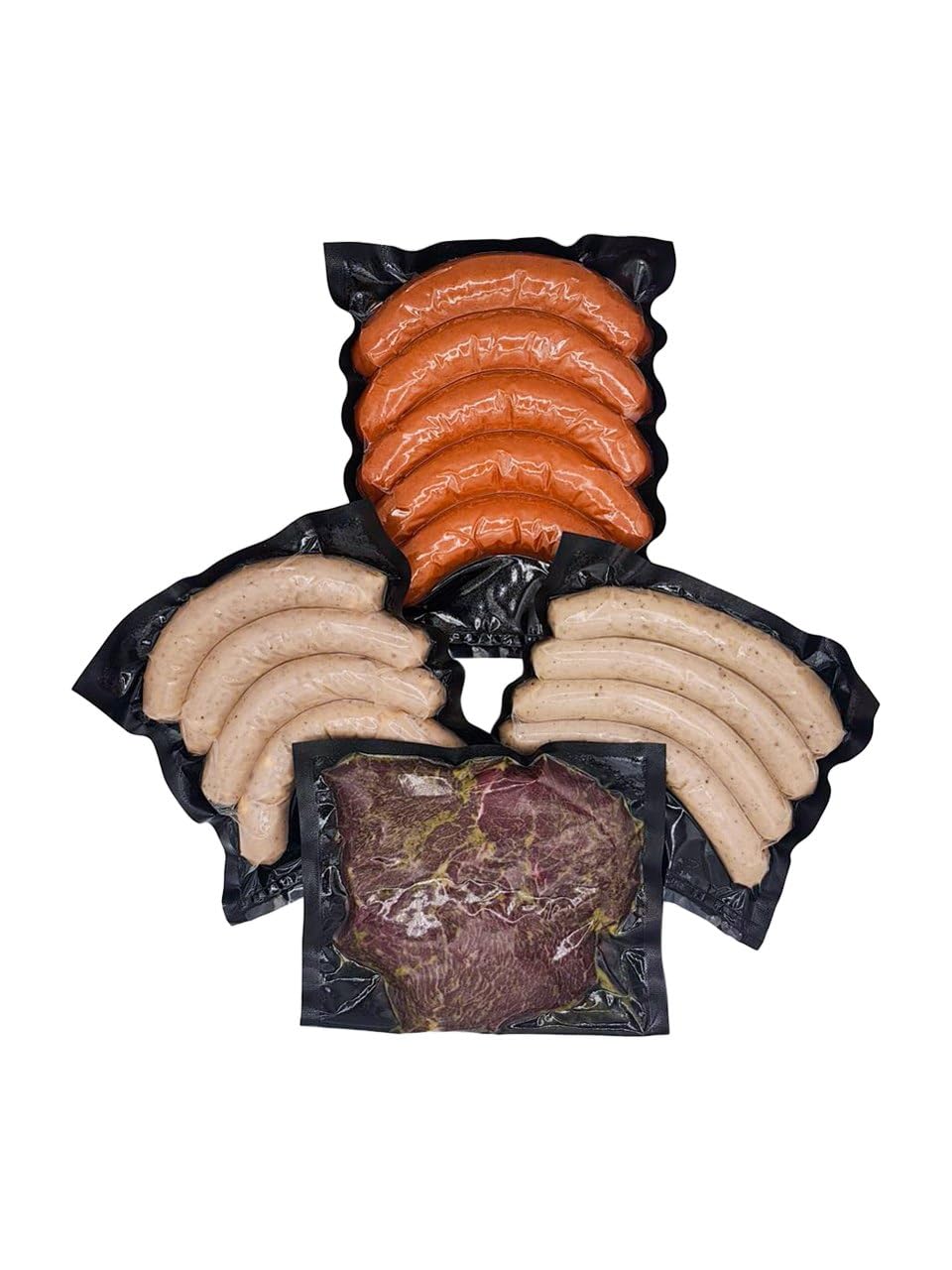 Grillfleisch Paket Rind mit Rindersteak Rumpsteak, Gourmet Bratwurst vom Gallowayrind, Rinder Käsewurst und Rindswurst Rindswockwurst, Grillpaket Fleisch und Wurst