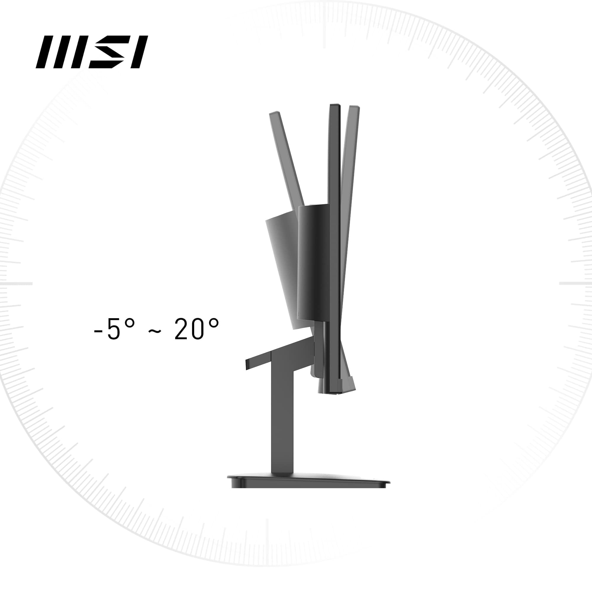 MSI PRO MP2412DE 23,8 Zoll Full HD Office Monitor - 1920 x 1080 VA Panel, 100 Hz, augenfreundlich, VESA montierbar, Display Kit Support, neigbar - HDMI 1.4, DP 1.2a