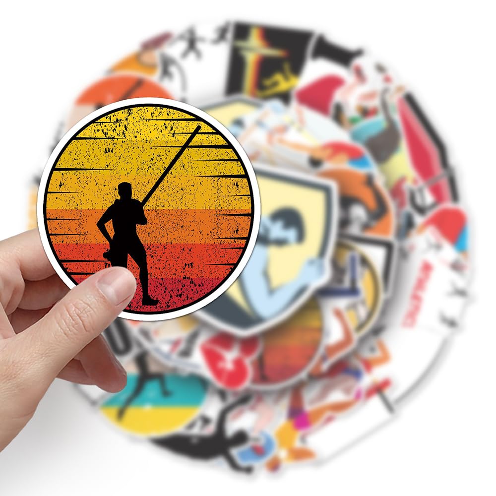 Popular Track & Field Athletics Vinyl Stickers, 50 PCS Waterproof Sports Decals for Laptops Scrapbooking, Journals, Notebooks - Image 4