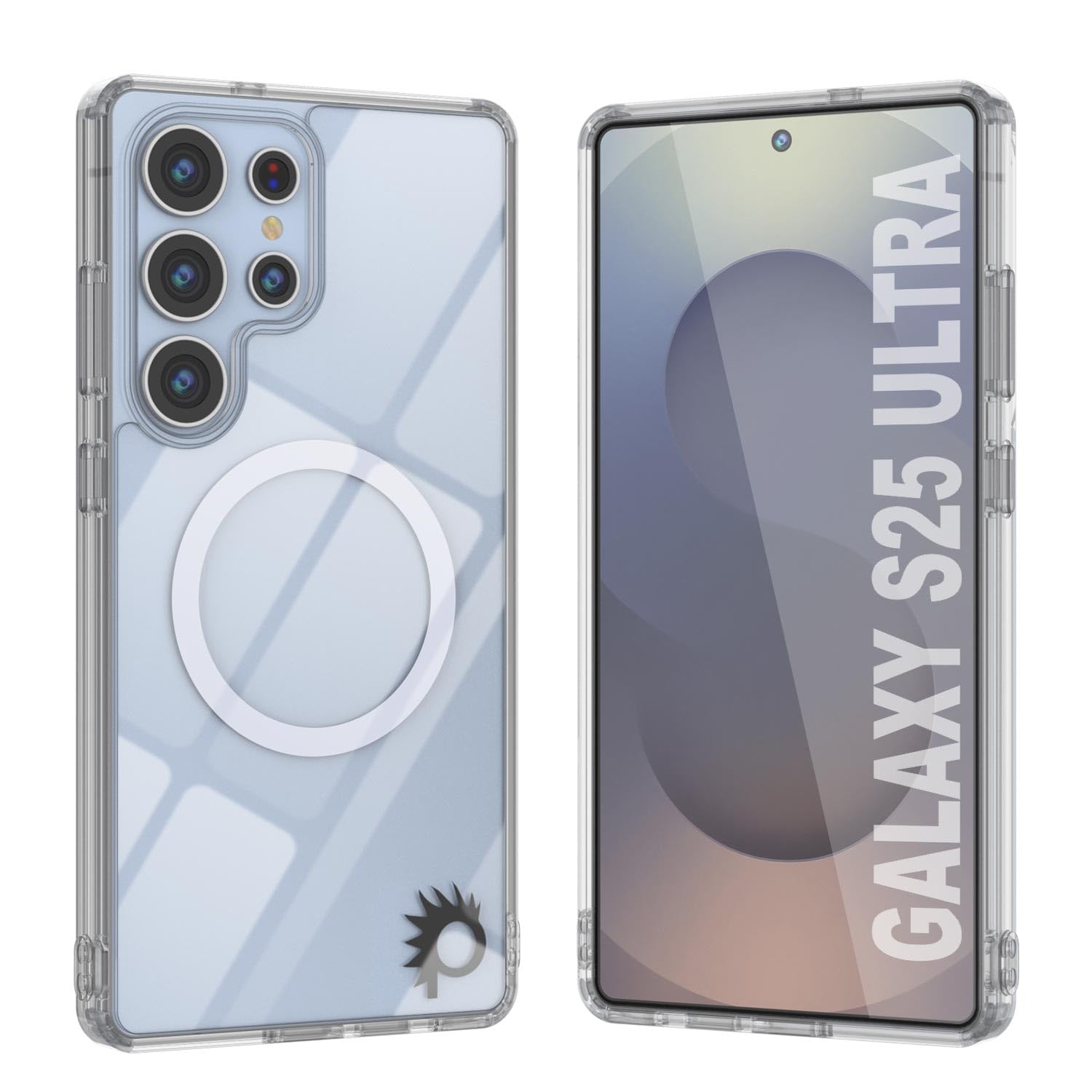 Punkcase for Galaxy S25 Ultra Magnetic Wireless Charging Case [ClearMag Series] Thin, Protective & Scratch Resistant Acrylic Case W/TPU Bumpers &