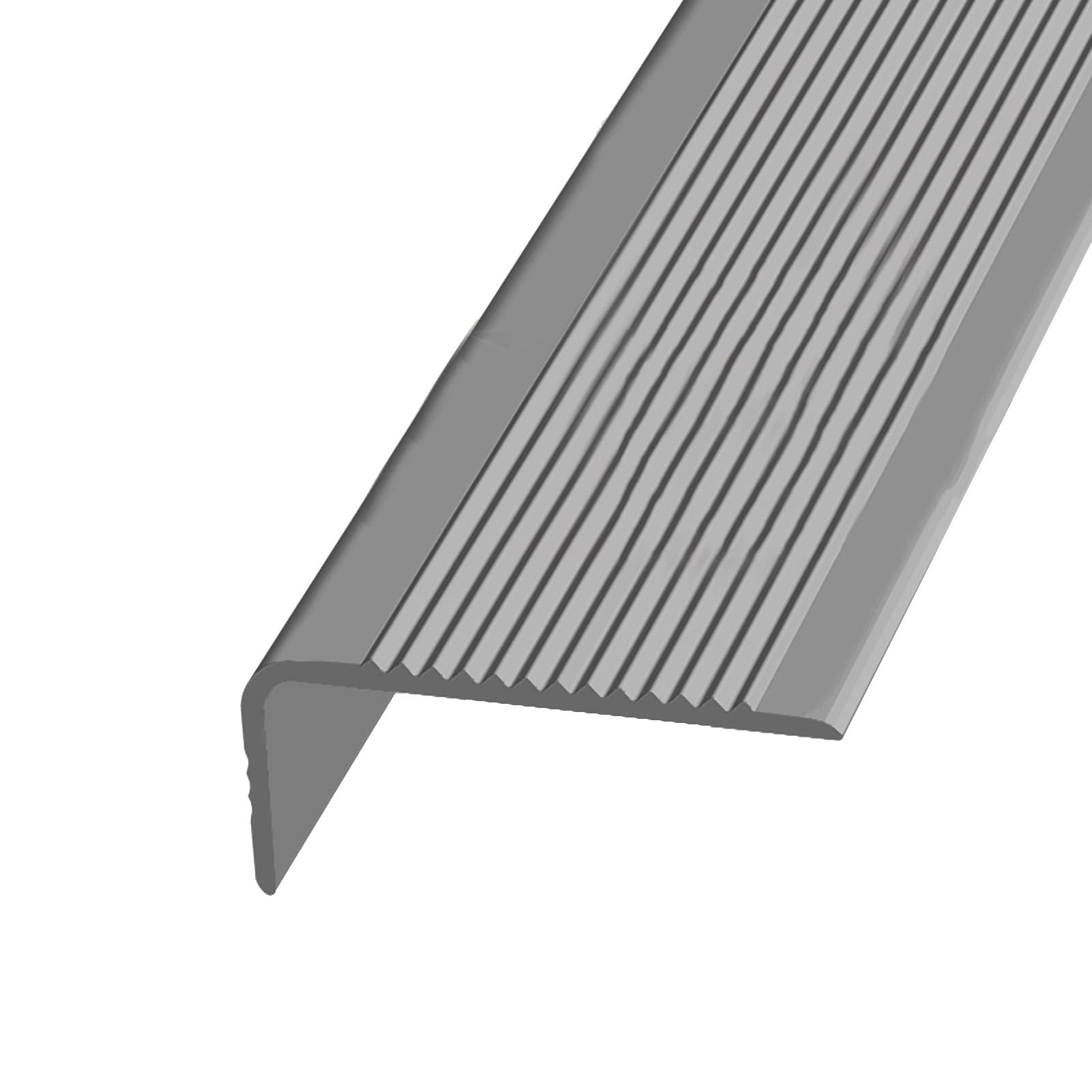 Protezione antiscivolo per gradini delle scale, 100 cm, autoadesiva, in PVC, a forma di L, 70 x 30 mm, 5 pezzi