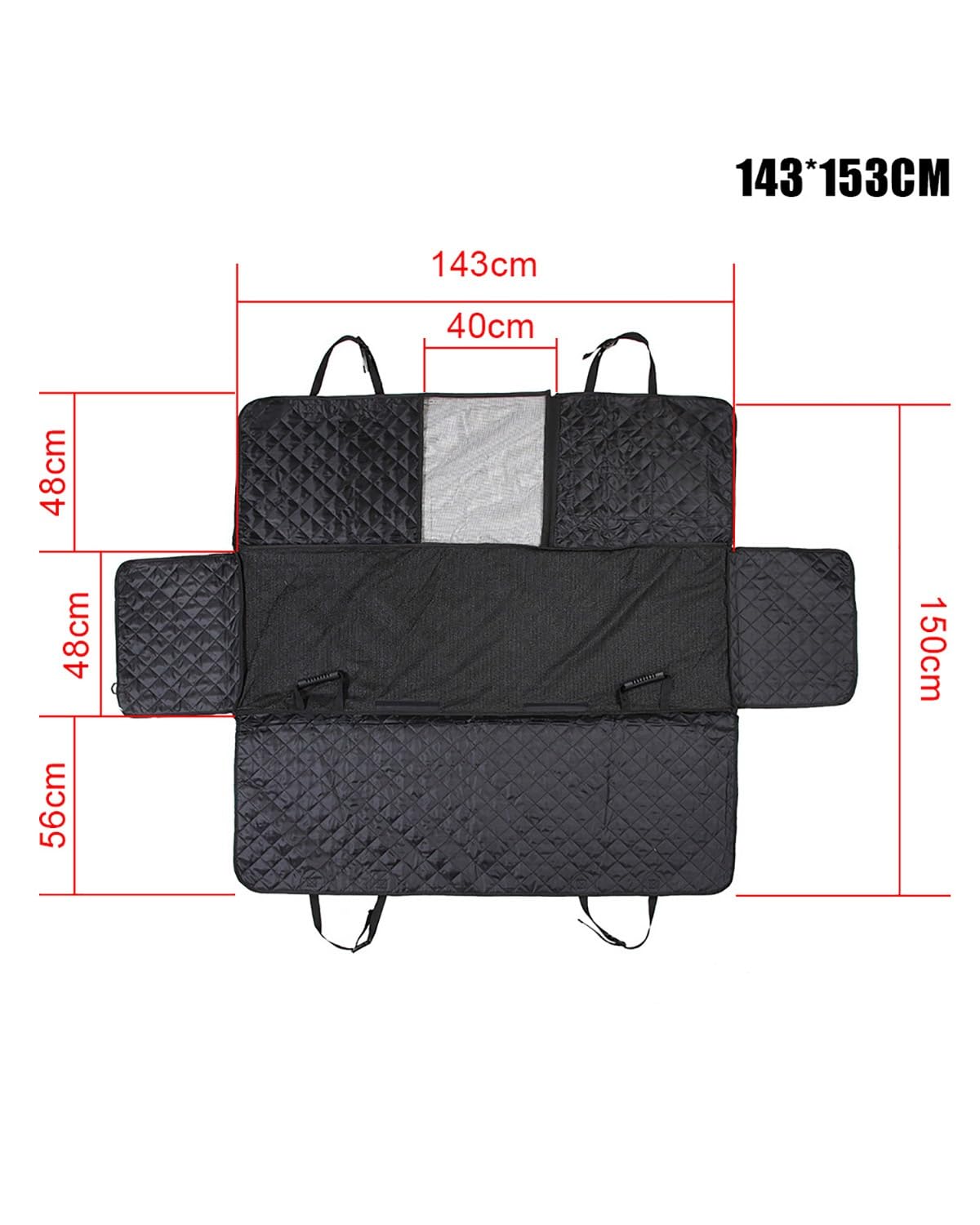Fotelik samochodowy dla psa wodoodporny tylny tył samochodu mata na kota pies poduszka bagażnik materac pokrycie siedzenia psów zwierząt domowych(Grey 143x153CM)